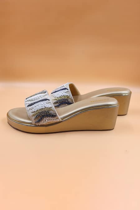 Foot Fuel Nevach Bead Embellished Wedges 