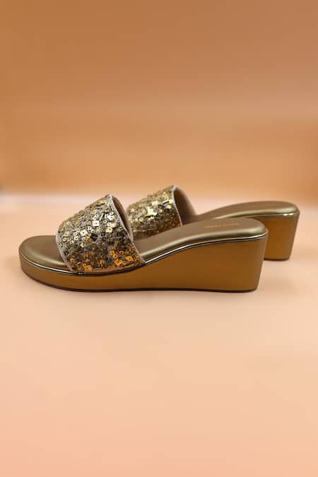 Foot Fuel Ivy Sequin Embellished Wedges 