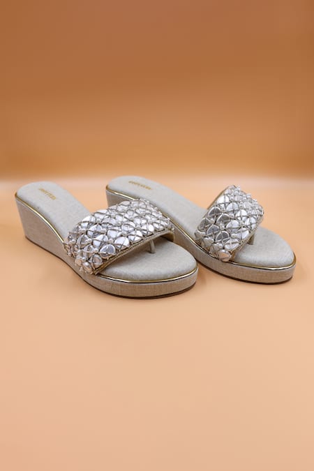 Foot Fuel Oliver Bead Embellished Wedges 