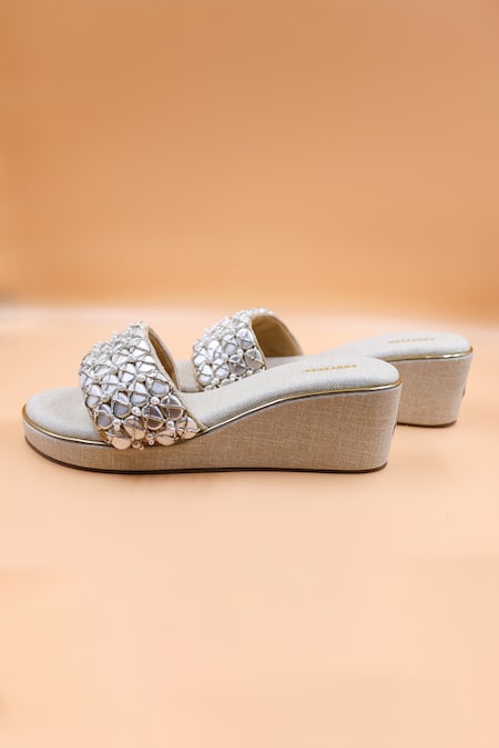 Foot Fuel Oliver Bead Embellished Wedges 