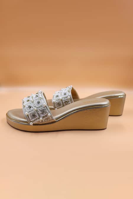 Foot Fuel Witch Bead Embellished Wedges 