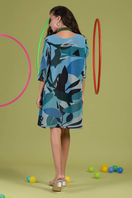 Tasuvure Alissa Abstract Print A-Line Dress 