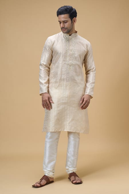 Arihant Rai Sinha Paisley Embroidered Placket Kurta 