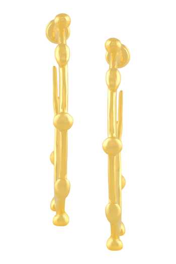 Arvino_Gold Plated Studs Chunky Dotted Hoops _Online_at_Aza_Fashions