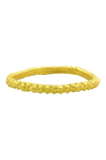 Arvino_Multi Color Beads Recycled Bronze Granulated Band Stack Rings - Set Of 4 _Online_at_Aza_Fashions