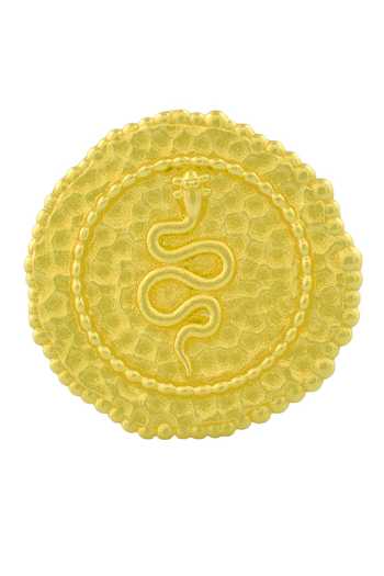 Shop Arvino Gold Plated Textured Snake Carved Coin Shaped Ring at Aza Fashions Shop_Arvino_Gold Plated Textured Snake Carved Coin Shaped Ring _at_Aza_Fashions