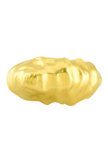 Arvino Gold Plated Recycled Bronze Textured Foil Ring Online at Aza Fashions Arvino_Gold Plated Recycled Bronze Textured Foil Ring _Online_at_Aza_Fashions