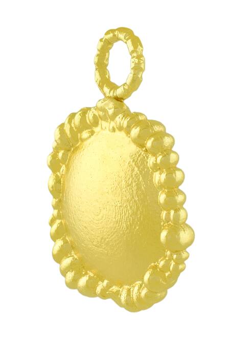 Arvino Gold Plated Granulated Signature Textured Charm Online at Aza Fashions Arvino_Gold Plated Granulated Signature Textured Charm _Online_at_Aza_Fashions