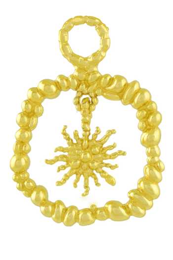 Arvino Granulated Sun Burst Charm 