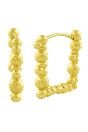 Buy_Arvino_Gold Plated Beads Rowdy Rectangle Huggies _Online_at_Aza_Fashions
