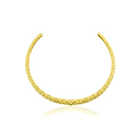 Arvino_Gold Plated Pratapgari Textured Hasli _Online_at_Aza_Fashions