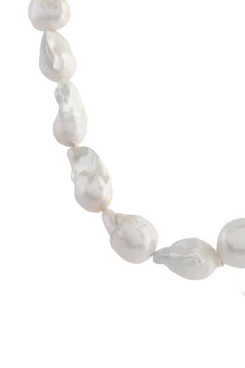 Arvino_White Baroque Pearl Embellished Necklace _Online_at_Aza_Fashions