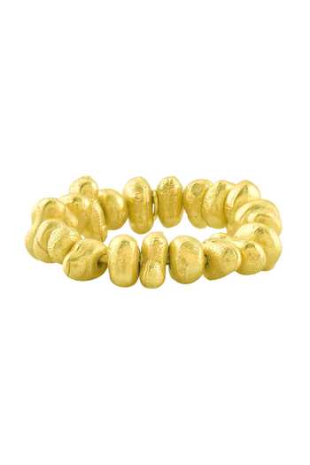 Arvino_Gold Plated Molten Beaded Ring _Online_at_Aza_Fashions