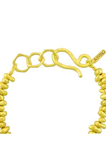 Arvino_Gold Plated Molten Nugget Bracelet _Online_at_Aza_Fashions