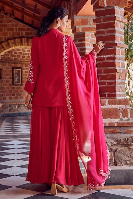 Ritika Verma Benazir Floral Embroidered Kurta Sharara Set 