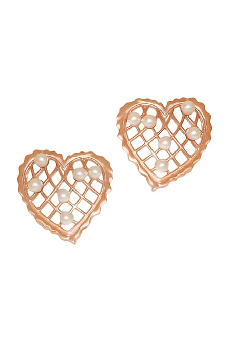 Esme by Aashna Dalmia Whispering Heart Shaped Earrings 