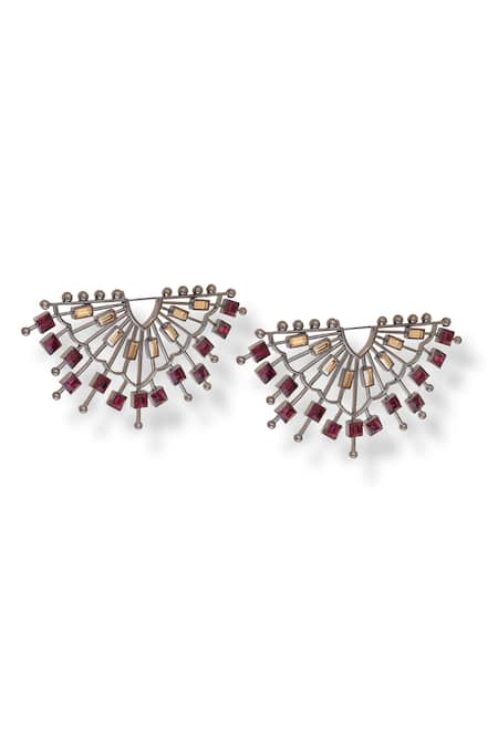 Esme by Aashna Dalmia Cosmic Cadence Crystal Embellished Earrings 