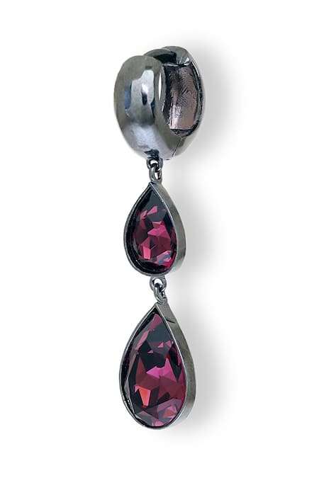 Esme By Aashna Dalmia Purple Stones Forever Yours Swarovski Embellished Earrings Online at Aza Fashions Esme By Aashna Dalmia_Purple Stones Forever Yours Swarovski Embellished Earrings _Online_at_Aza_Fashions