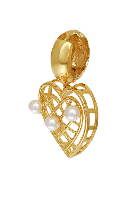 Esme By Aashna Dalmia Gold Plated Stones, Pearls Melodic Muse Swarovski Embellished Earrings Online at Aza Fashions Esme By Aashna Dalmia_Gold Plated Stones, Pearls Melodic Muse Swarovski Embellished Earrings _Online_at_Aza_Fashions