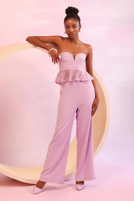 Orthodox Purple Banana Crepe Embroidered Aari Lattice Bloom Side Panel Trouser Online at Aza Fashions Orthodox_Purple Banana Crepe Embroidered Aari Lattice Bloom Side Panel Trouser _Online_at_Aza_Fashions