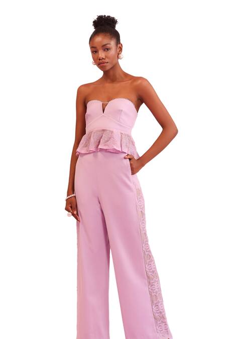 Buy Orthodox Purple Banana Crepe Embroidered Aari Lattice Bloom Side Panel Trouser Online at Aza Fashions Buy_Orthodox_Purple Banana Crepe Embroidered Aari Lattice Bloom Side Panel Trouser _Online_at_Aza_Fashions