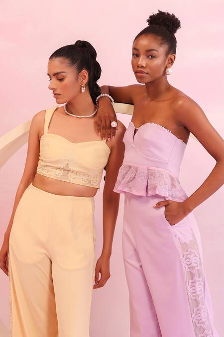 Buy Orthodox Yellow Banana Crepe Aari Sweetheart Arboreal Whisper Tree Leaf Motif Bustier Online at Aza Fashions Buy_Orthodox_Yellow Banana Crepe Aari Sweetheart Arboreal Whisper Tree Leaf Motif Bustier _Online_at_Aza_Fashions