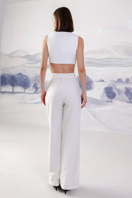 Shop_Orthodox_Black Embroidery Collared Roman Eclat Placement Vest _at_Aza_Fashions