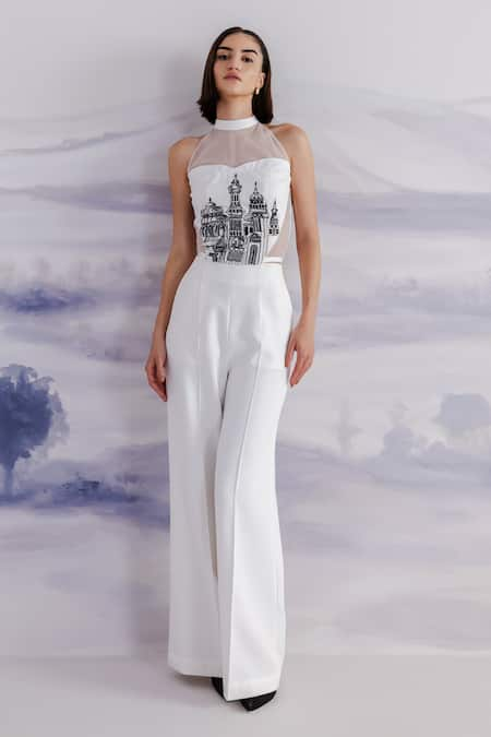 Orthodox Banana Crepe Halter Neck Corset 