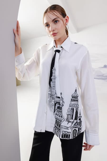 Orthodox Embroidered Motif Shirt 