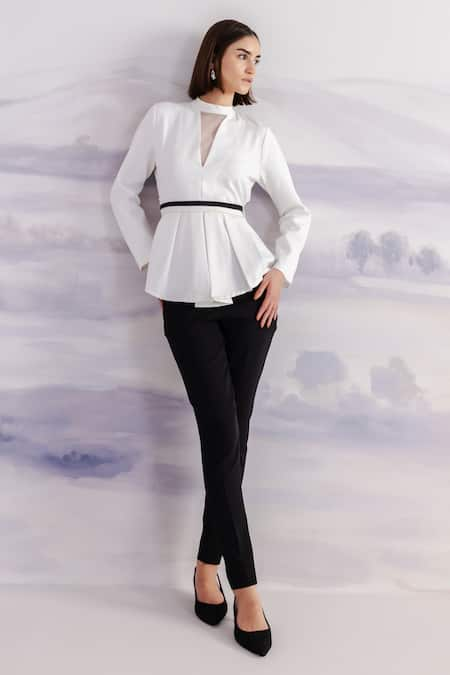 Orthodox Crepe Peplum Top 