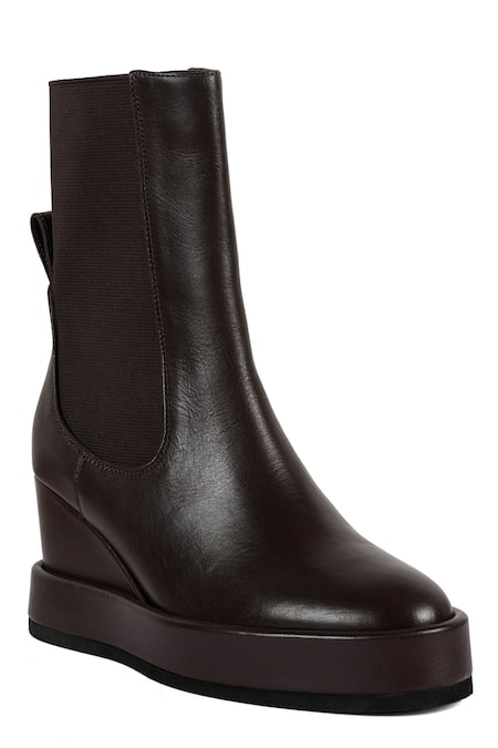 JVAM Robin Leather Wedge Boots 