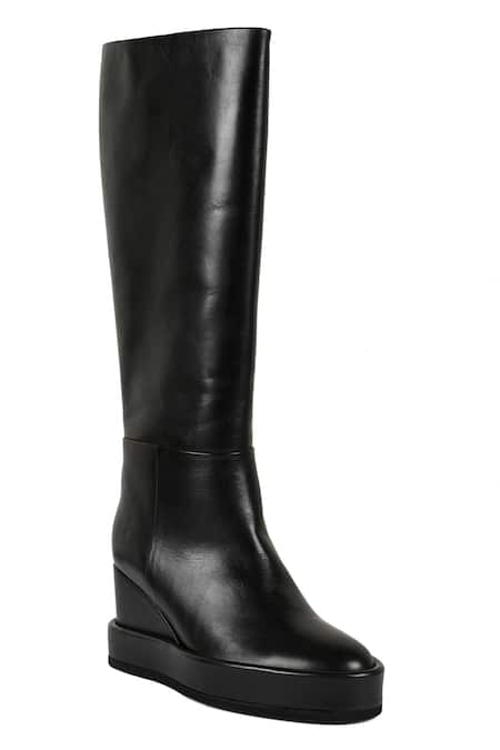 JVAM Black Plain Ryder Boots 