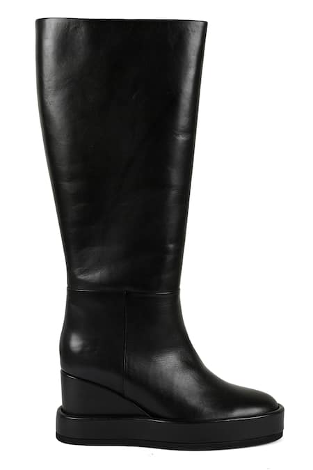 Jvam Black Ryder Plain Boots Online at Aza Fashions Jvam_Black Ryder Plain Boots_Online_at_Aza_Fashions