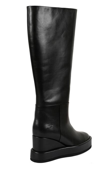 Buy Jvam Black Ryder Plain Boots Online at Aza Fashions Buy_Jvam_Black Ryder Plain Boots_Online_at_Aza_Fashions