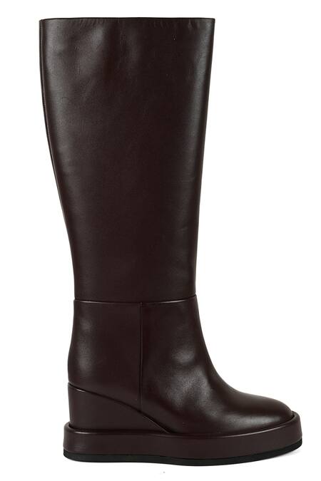 Buy_Jvam_Brown Ryder Leather Boots_Online_at_Aza_Fashions