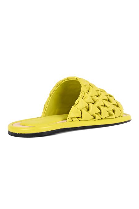 Shop_Jvam_Green Smocking Wolf Smocked Sandals_Online_at_Aza_Fashions