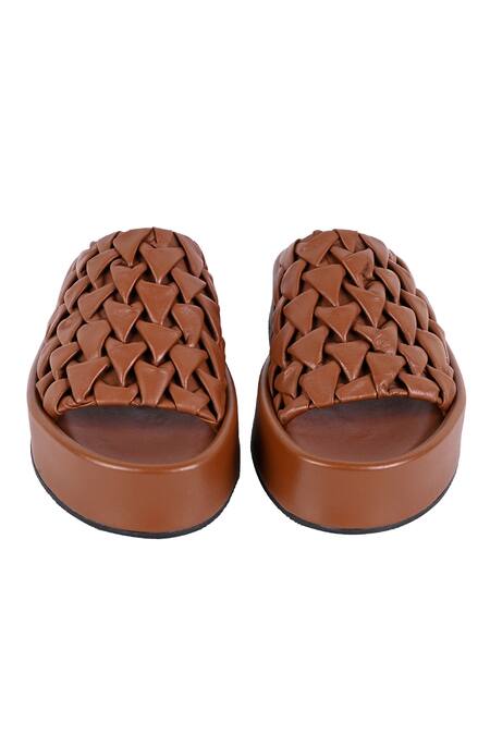Shop Jvam Brown Athena Plain Wedges at Aza Fashions Shop_Jvam_Brown Athena Plain Wedges_at_Aza_Fashions