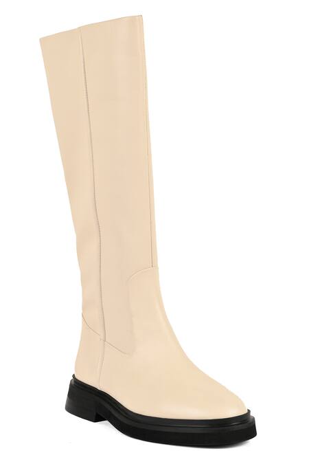 Jvam_Off White Everlee Plain Long Boots_Online_at_Aza_Fashions
