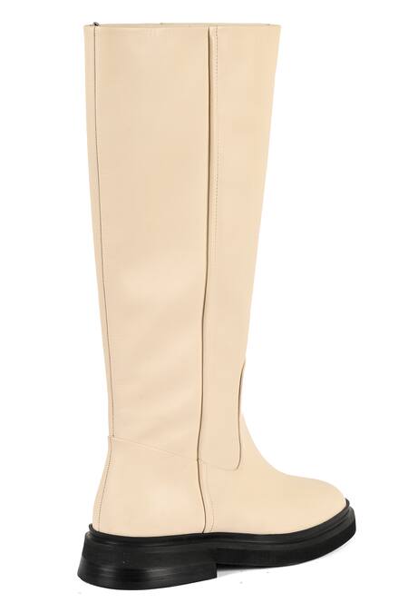 Shop_Jvam_Off White Everlee Plain Long Boots_Online_at_Aza_Fashions
