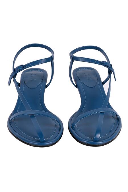 Shop Jvam Blue Goa Solid Kitten Heels at Aza Fashions Shop_Jvam_Blue Goa Solid Kitten Heels_at_Aza_Fashions