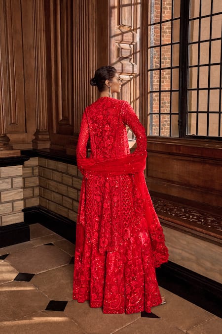Seema Gujral Thread Embroidered Kurta Sharara Set 