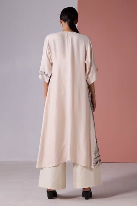 Jyoti Sachdev Iyer New York Print Asymmetric Jacket With Pant Set 