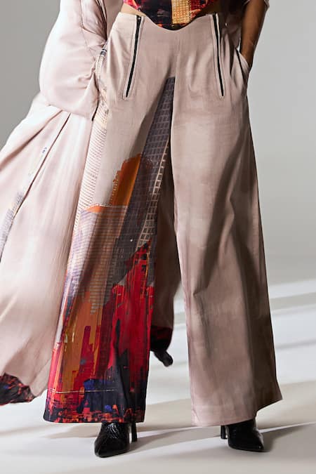 Jyoti Sachdev Iyer Cotton New York Print Trouser 