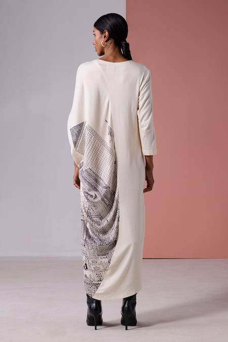 Jyoti Sachdev Iyer London Placement Print Dress 