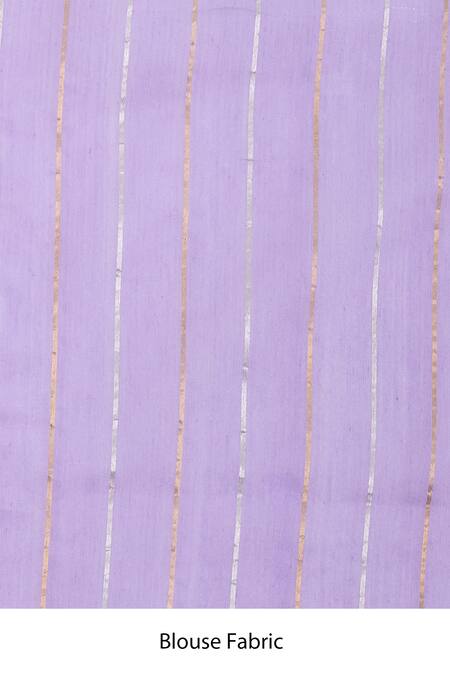 Buy_Mint N Oranges_Purple Chanderi Zari Polka Woven Saree With Unstitched Blouse Piece