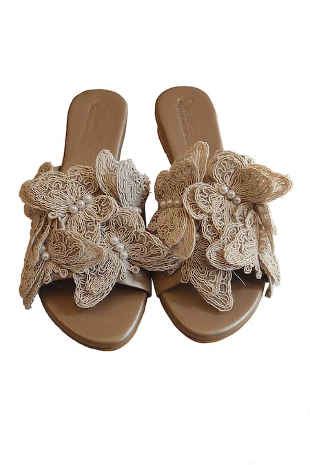 Cinderella By Heena Yusuf Titli Applique Embellished Wedges 