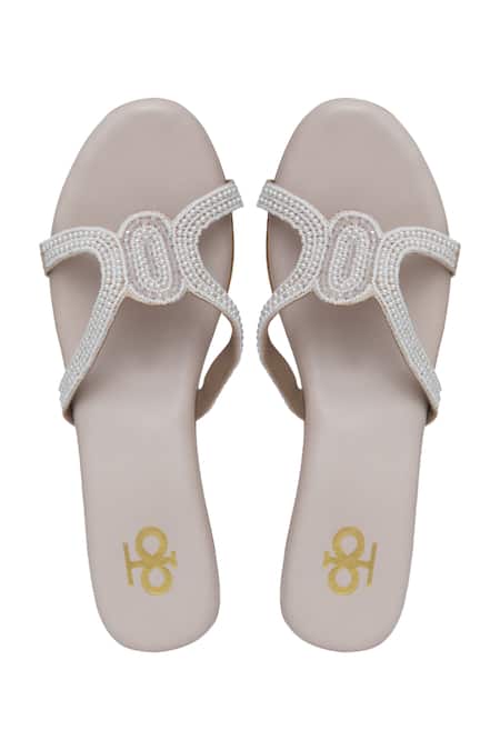 Kkarma Accessories Pearl Embellished Block Heels 