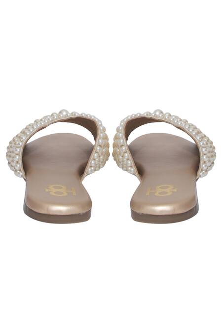 Buy Kkarma Accessories Off White Bhakti Pearl Embellished Flats Online at Aza Fashions Buy_Kkarma Accessories_Off White Bhakti Pearl Embellished Flats _Online_at_Aza_Fashions