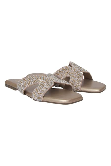 Kkarma Latika Bead Crystal Embellished Flats 