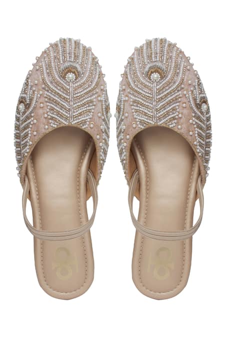 Kkarma Accessories Tanvi Bead Embellished Platform Wedges 